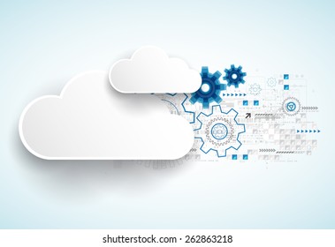 Abstract technology business template background. Vector