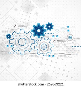 Abstract technology business template background. Vector