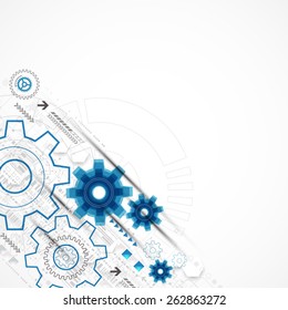 Resumen de los antecedentes de las plantillas de negocio de tecnología. Vector