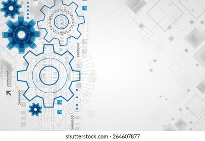 Abstract technology business template background. Vector