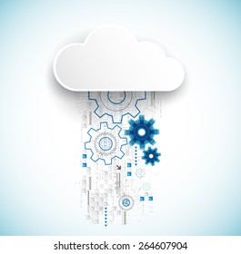 Abstract technology business template background. Vector