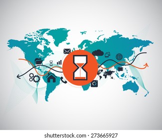 Abstract technology business template background. Vector