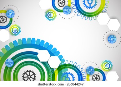 Abstract technology business template background. Vector illustration