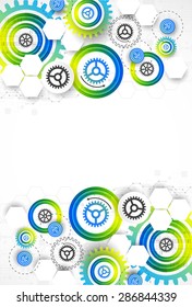 Abstract technology business template background. Vector illustration