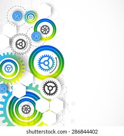 Abstract technology business template background. Vector illustration