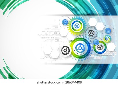 Abstract technology business template background. Vector illustration