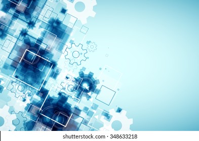 Abstract technology business template background. Vector