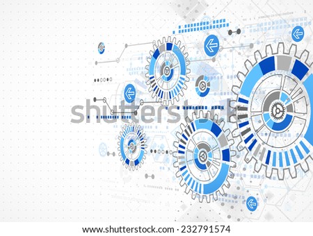 Abstract technology business template background. Vector