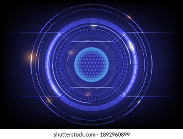 Abstract technology circle background. Concept futuristic innovation background. Vector illustration.