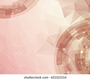 Abstract technology circle background with halftone effect. Vector illustration.