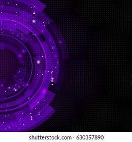 Abstract technology circle background. Vector illustration.
