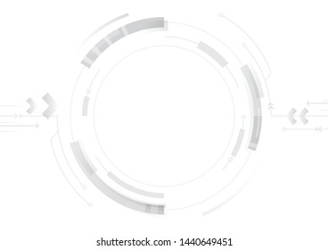 Abstract technology circle design on white background