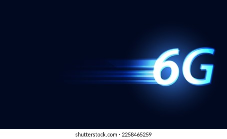 Abstract technology circle digital futuristic concept 6g sixth generation wireless communication technology network connection high speed internet communication on a modern background