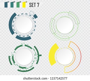 Abstract technology circle grey white and colorful communication design raw material for your design background, template, wallpaper, info graphic, motion, information or web and presentation.Vector