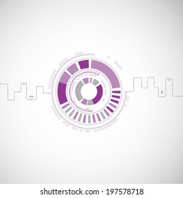 Abstract technology circles background