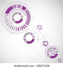 Abstract technology circles background