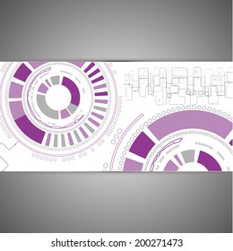 Abstract technology circles background
