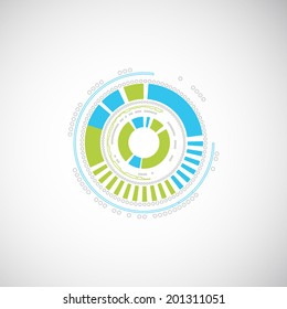 Abstract technology circles background