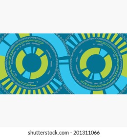 Abstract technology circles background