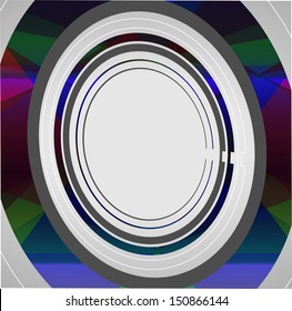 Abstract technology circles background, dynamic illustration.