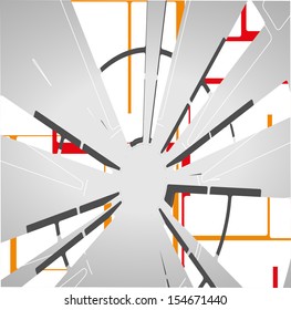 Abstract technology circles background, dynamic illustration.
