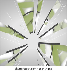 Abstract technology circles background, dynamic illustration.