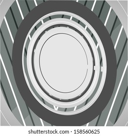 Abstract technology circles background, dynamic illustration.