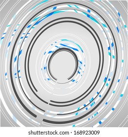 Abstract technology circles background, dynamic illustration.