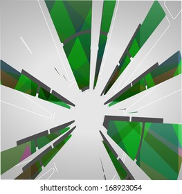 Abstract technology circles background, dynamic illustration.