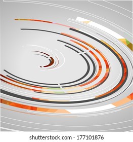 Abstract technology circles background, dynamic illustration.