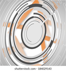 Abstract technology circles background, dynamic illustration.