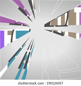 Abstract technology circles background, dynamic illustration.