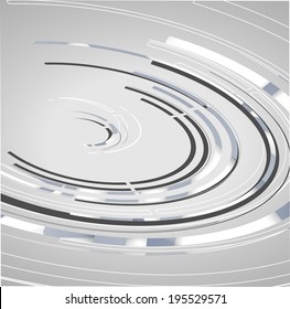 Abstract technology circles background, dynamic illustration.