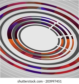Abstract technology circles background, dynamic illustration.