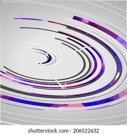 Abstract technology circles background, dynamic illustration.