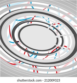 Abstract technology circles background, dynamic illustration.