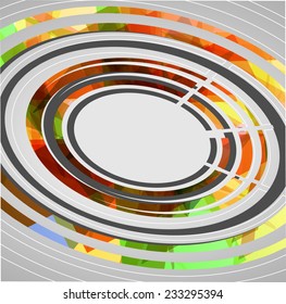 Abstract technology circles background, dynamic illustration.