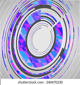 Abstract technology circles background dynamic illustration.
