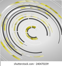 Abstract technology circles background dynamic illustration.