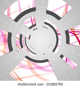 Abstract technology circles background dynamic illustration.