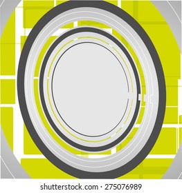 Abstract technology circles background, dynamic illustration.