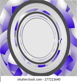 Abstract technology circles background, dynamic illustration.