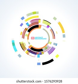 Abstract technology circles background. Graphic concept for your design