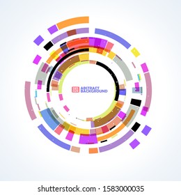 Abstract technology circles background. Graphic concept for your design