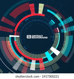 Abstract technology circles background. Graphic concept for your design