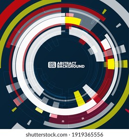 Abstract technology circles background. Graphic concept for your design