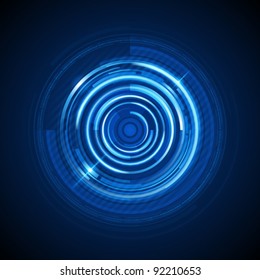 Abstract technology circles and digital light vector background eps 10