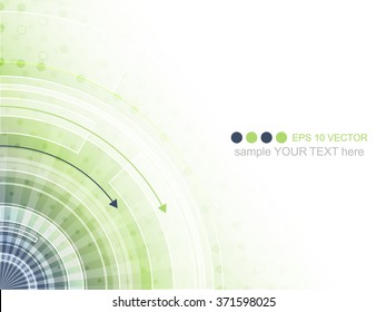 Abstract technology circles and light background. Vector illustration.