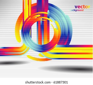 Abstract technology circles and lines