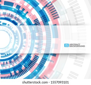 Abstract technology circles. Modern infographic template. Graphic concept for your design